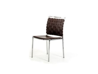 Shasta - Modern Brown Eco-Leather Dining Chair (Set of 2)