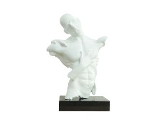 Modrest Man Torso Modern White + Black Base Sculpture