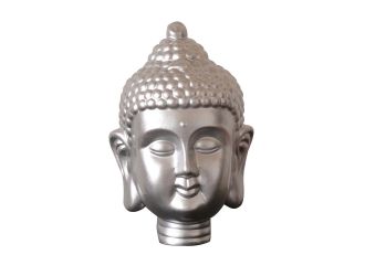 Modrest Modern Silver Buddha Head Sculpture