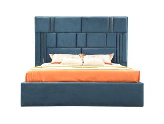 Modrest Adonis - Modern Blue Fabric Bed