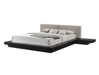 Modrest Tokyo - Contemporary Black and Grey Platform Bed 