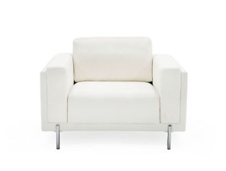 Divani Casa Schmidt - Modern Off White Fabric Chair
