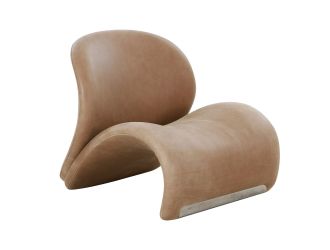 Modrest Donovan - Modern Brown Leather Accent Chair