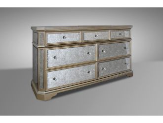 Evans - Transitional Mirrored TV Stand