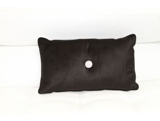 Black Elegant Faux Crystal Rectangle Throw Pillow