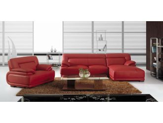 BO3929A Modern red leather sectional sofa