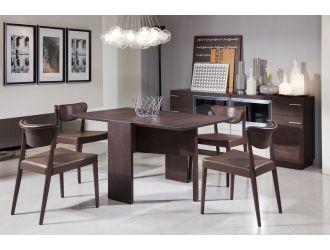 Modrest Union Modern Coffee Oak Folding Dining Table