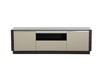 A&X Caligari Modern Oak & Grey Gloss TV Stand
