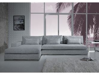 Ashfield Modern Light Grey Fabric Sectional Sofa