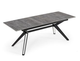 Modrest Dennis - Modern Grey Ceramic Extendable Dining Table