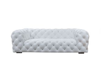 Divani Casa Dexter - Transitional White Full Italian Leather Sofa