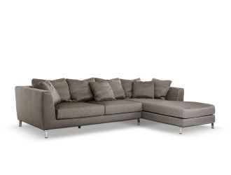 Chianti Modern Taupe Fabric Sectional Sofa
