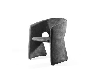 Modrest - Modern Malvern Dark Grey Fabric Dining Chair