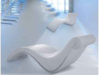 Essen Modern White Leather Leisure Lounge Chaise