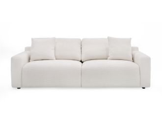 Divani Casa Gloria - Modern White Fabric Sofa