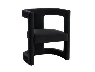 Modrest Kendra - Modern Black Fabric Accent Chair