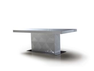 Versus Eva Modern White Lacquer Dining Table
