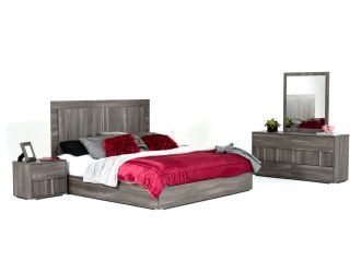 Modrest Luca Italian Modern Grey Bedroom Set