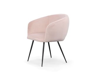 Modrest Luzerne - Modern Pink Velvet Dining Chair