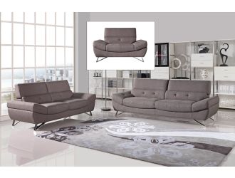 Divani Casa Potash Modern Taupe Fabric Sofa Set