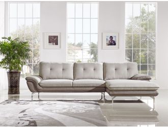 Divani Casa Indio Modern 2-Tone Fabric Sectional Sofa