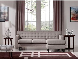 Divani Casa Tawny Modern Fabric Sofa & Ottoman Set