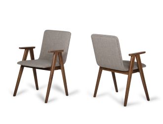 Maddox - Modern Sesame & Walnut Dining Chair (Set of 2)