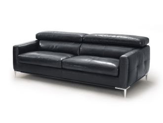 Divani Casa Natalia - Modern Black Leather Sofa