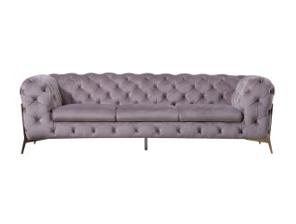 Divani Casa Sheila - Transitional Silver Fabric Sofa