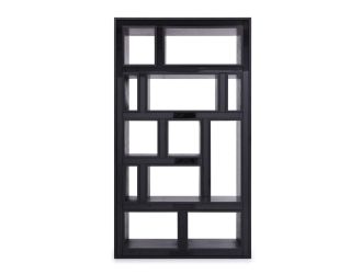 Modrest Suffolk - Contemporary Black Ash Bookcase