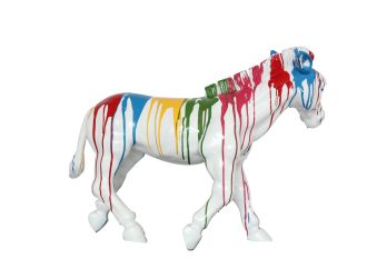 Modrest Rainbow Zebra Modern Sculpture