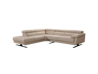 Divani Casa Gypsum Modern Taupe Leather Sectional Sofa