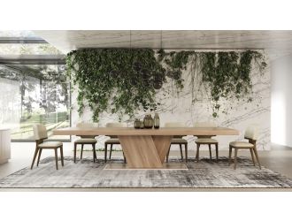Nova Domus Victoria - Italian Modern Walnut Caracalla Extendable Dining Table