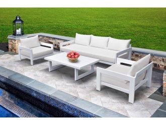 Renava Wake - Outdoor Off-White Sofa Set