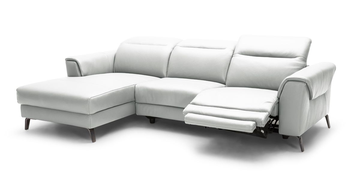Divani Casa Mosley Modern White Leather, White Modern Sectional Leather Sofa