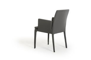 Dex Modern Grey Leatherette Dining Chair