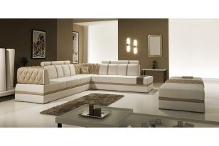 Modern Leather Sectional Sofa 5013B