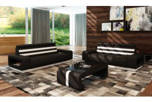 Divani Casa 5133 Modern Black & White Bonded Leather Sofa Set