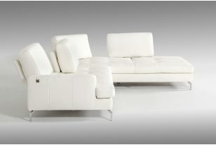 Lamod Italia Voyager - Modern White Leather Right Facing Sectional Sofa
