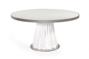 Modrest Cabaret Modern White Round Dining Table