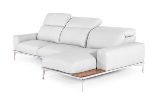 Lamod Italia Villeneuve - Modern White Italian Leather Sectional Sofa