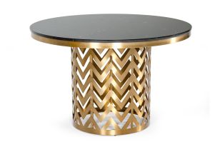 Modrest Kowal - Glam Black Marble Dining Table