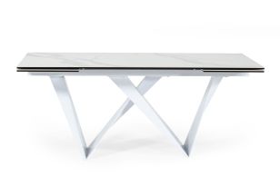 Modrest Fritz - Modern White Extendable Ceramic Dining Table
