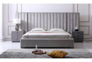 Modrest Buckley - Modern Grey & Black Stainless Steel Bed