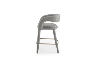 Modrest Faerron - Modern Grey Leatherette Counter Chair