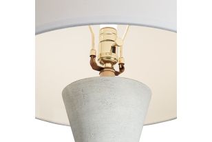Modrest Genoa - White Two Tone with Metal Ban Table Lamp
