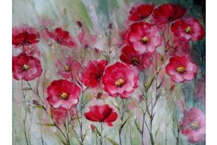 ADC7836 Floral Oil Painting On Canvas