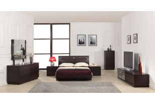 Capri Modern Wenge Bedroom Set