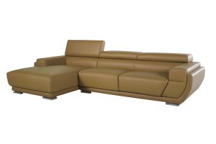 K8300 Modern Camel Italian Leather Sectional Sofa