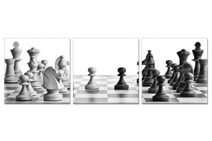 Modrest Chess 3-Panel Photo on Canvas